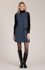 Kirtly Houndstooth Knit Jumper - Navy