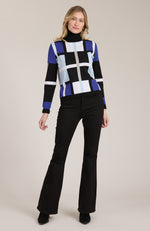 Dimensional Sweater - Multi Black Blue