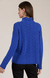 Cashmere Basketweave Sweater - Sapphire