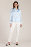 Chloe Silk Charmeuse Shirt - Light Blue