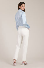 Chloe Silk Charmeuse Shirt - Light Blue