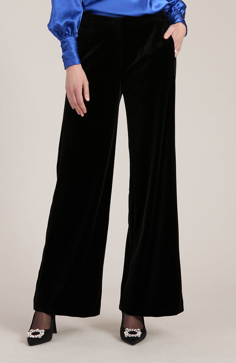 Kathy Velvet Pant - Black