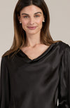 Olivia Charmeuse Top - Black