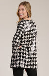 Sandra Sequin Houndstooth Tunic - Black