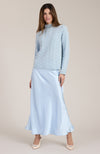 Cashmere Basketweave Sweater - Light Blue