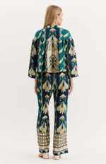 Maeve Silk Cotton Topper - Cabana Foulard