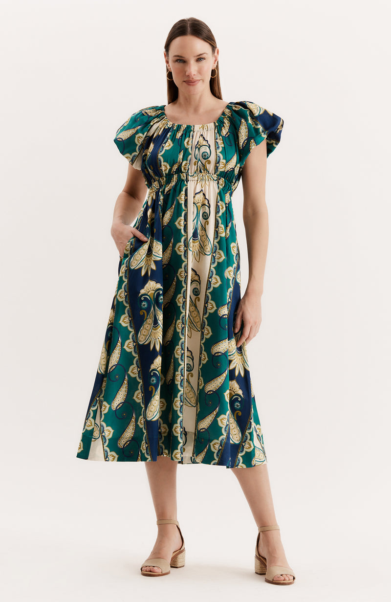 Hailey Cabana Foulard Dress - Cabana Foulard