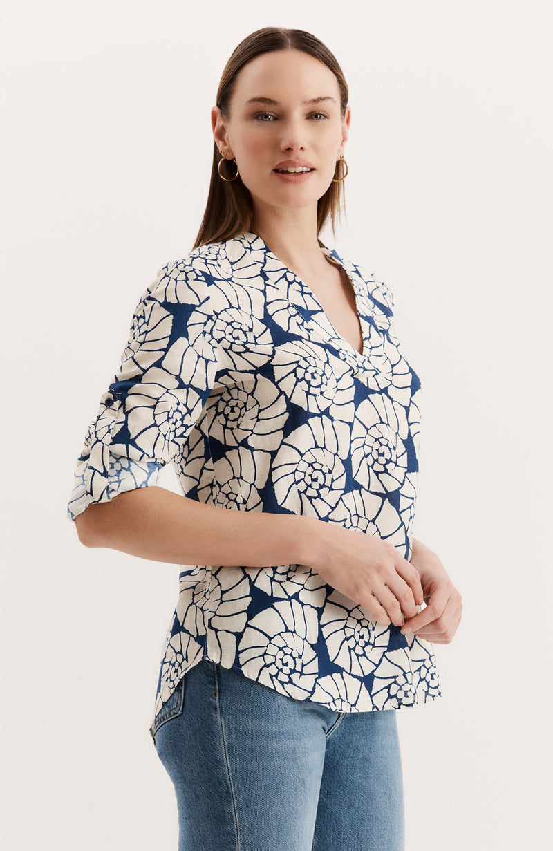Anna Shell Shirt - Bellwether Blue