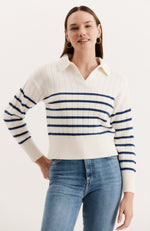 Ack Striped Sweater - Egret