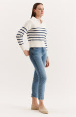 Ack Striped Sweater - Egret