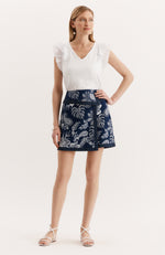 Emerson Ruffle Sleeve Tee - White