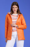 Martha Reversible Puffer Jacket - Mandarin Orange