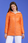 Martha Reversible Puffer Jacket - Mandarin Orange