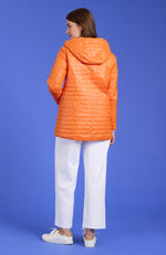 Martha Reversible Puffer Jacket - Mandarin Orange