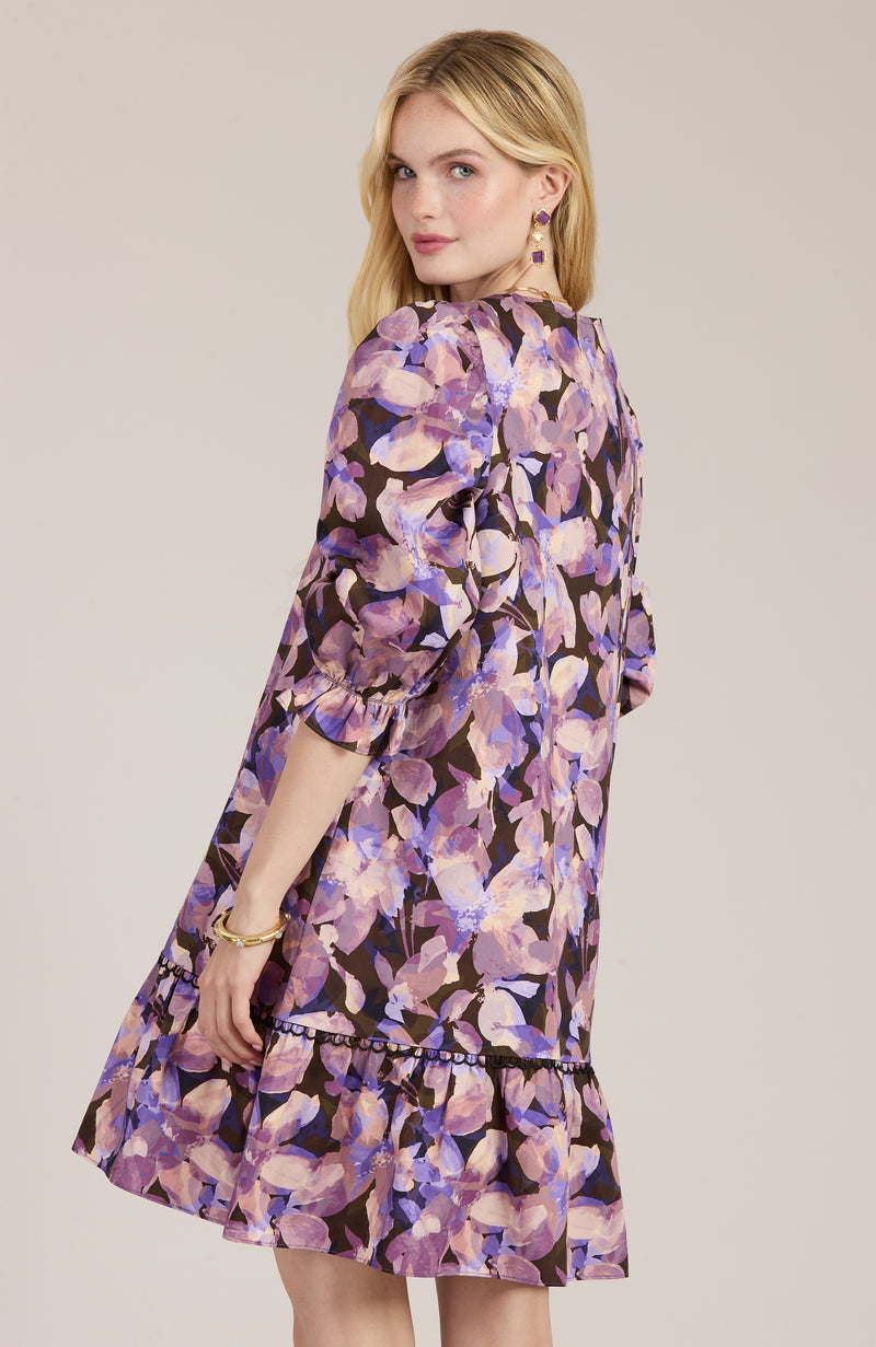 Penny Violet Floral Dress - Violet Floral