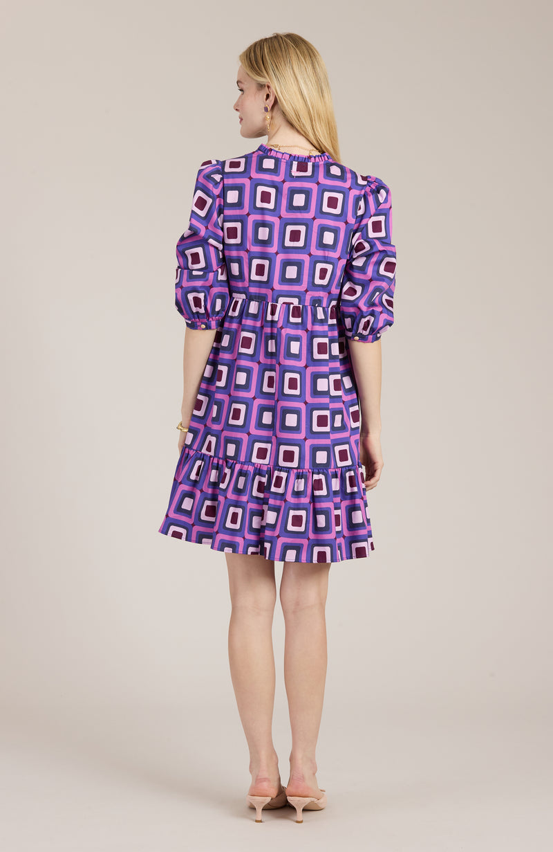 Karlie Graphic Geo Dress - Graphic Geo