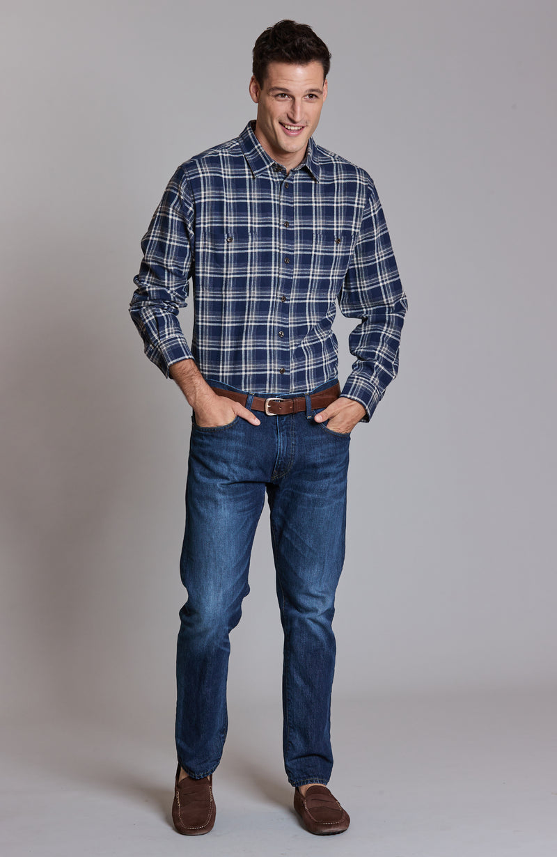 blue plaid dress shirt Sedona Light Blue Plaid Shirt