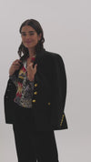 Goldie Velvet Jacket - Black