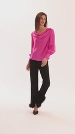 Olivia Charmeuse Top - French Pink