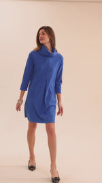 Kim Cotton Cashmere Dress - Sapphire