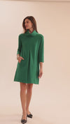 Kim Cotton Cashmere Dress - Verde