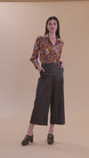 Chloe Silk Paisley Shirt - Pecan Paisley