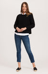 Mineral Wash Shaker Sweater - Black