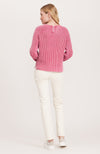 Mineral Wash Shaker Sweater - Dahlia