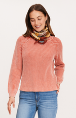 Mineral Wash Shaker Sweater - Paprika