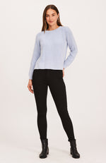 Mineral Wash Shaker Sweater - Dove