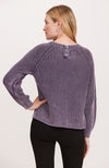 Mineral Wash Shaker Sweater - Plum