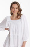 Ansley Linen Dress - White